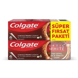 Colgate Optic White Kahve&Çay&Tütün Diş Macunu 50 Ml 2'li Set