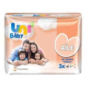 Uni Baby Aile Islak Havlu 3x52'li