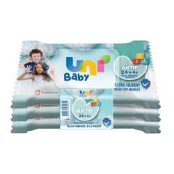 Uni Baby Islak Cep Mendili Aktif Ekstra Hijyen 3x15
