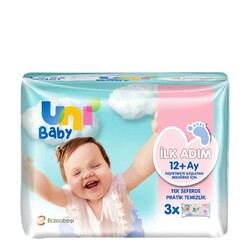 Uni Baby Islak Havlu İlk Adım 12+ Ay 52x3'lü